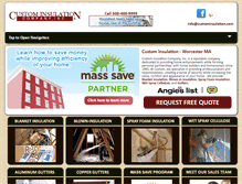 Tablet Screenshot of custominsulation.com